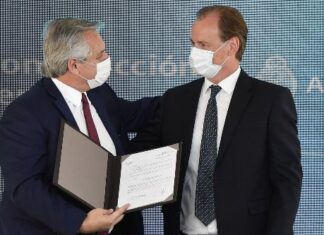 Alberto Fernández estuvo en Concordia por el aeropuerto