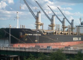 El Daiwan Champion zarpó rumbo a la terminal Del Guazú