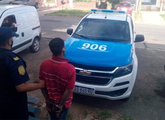 Fue detenido cuando iba a atacar a mujer con un hierro