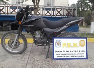 La policía logró recuperar moto robada recientemente