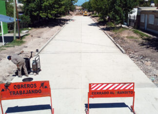 A buen ritmo avanzan los trabajos de pavimentación
