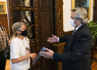 El Presidente recibió a los padres de Úrsula
