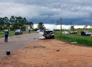 Una mujer lesionada tras accidente
