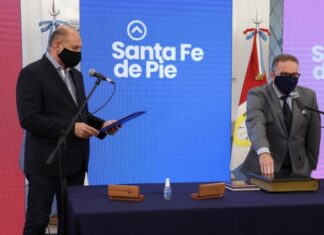 El gobernador de Santa Fe Perotti tomó juramento al nuevo ministro de Seguridad