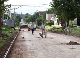 Pavimentan la calle Don Bosco