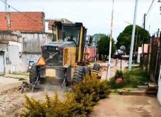 Iniciaron los trabajos para la pavimentación en 25 de Agosto
