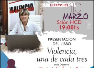 Mes de la mujer: Presentarán el libro «Violencia, una de cada tres»