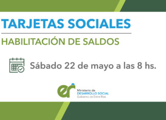 Mañana se acreditarán las tarjetas sociales