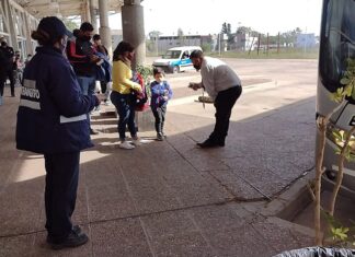Controlan medidas sanitarias en colectivos interurbanos