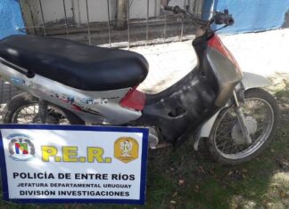 Recuperaron moto robada hace dos días