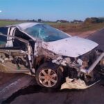 Pagina 7 27 de mayo 2021 Un auto chocó contra un acoplado y volcó