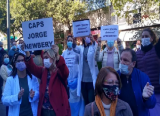 Manifestación de trabajadores de salud