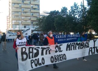 Hubo una marcha en plaza Ramírez