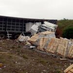 p7 – Un camión volcó su carga sobre la Ruta 39