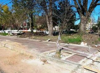 A buen ritmo marchan las obras en la plaza Urquiza