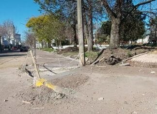 Acondicionan la plaza Urquiza