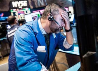 Fuerte caída en Wall Street