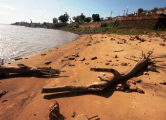 El río Paraná quedó debajo del cero en Entre Ríos