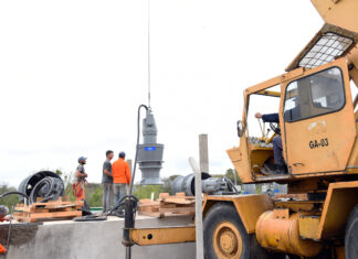 Colocaron las bombas de agua en la Defensa Norte