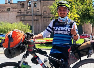 Desde México hasta Argentina: Viajó un año en bicicleta para ver a su novia