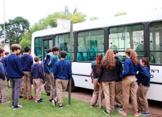 Trabajan en el medio boleto educativo
