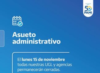 Las oficinas de PAMI estarán cerradas este lunes por asueto
