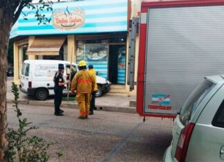 Triple choque en una esquina céntrica