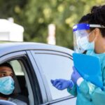 Drive through testing site for Covid-19 patients