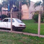 p7 – Perdió el control del auto y terminó contra un alambrado