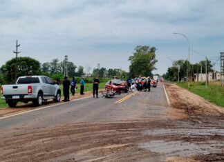 Motociclista murió en un terrible choque frontal con un auto en ex Ruta 26