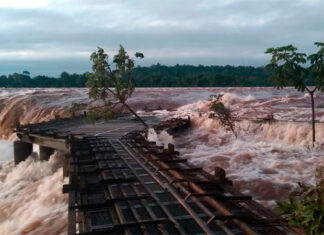 El circuito de la Garganta del Diablo está cerrado por crecida del río