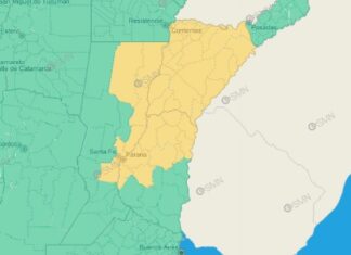Continúa el alerta por tormentas para una zona de Entre Ríos