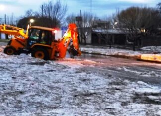 Granizada inédita “En Viale fueron unos 25 minutos de piedras”