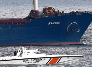 El barco con cereales puede seguir su ruta