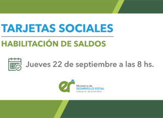 Este jueves se habilitarán las tarjetas sociales
