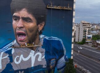 Maradona tendrá un mega mural en el barrio de Constitución