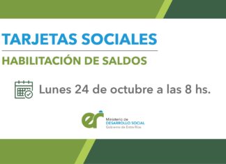 El lunes se habilitarán las tarjetas sociales