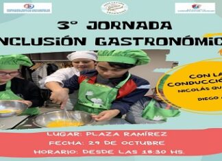 En plaza Ramírez se realizará la 3º jornada de Inclusión Gastronómica