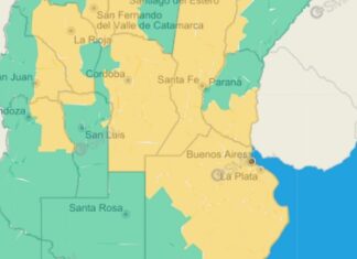 Rige un alerta por tormentas para una zona de Entre Ríos