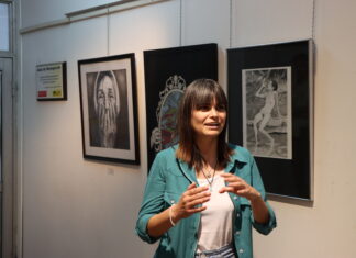 Este viernes inauguraron la exposición artística de Romina Flores