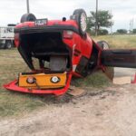 Pagina 7 Autodespistó y terminó con las ruedas hacia arriba