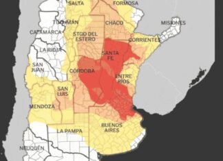 El impactante mapa que muestra como avanzan los estragos de la sequía