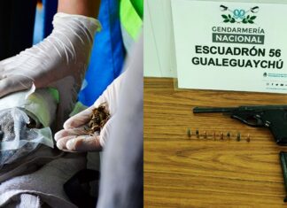 En dos colectivos diferentes. Hallaron marihuana y un arma