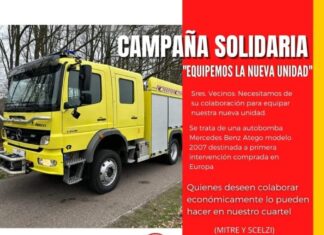 Bomberos realizan campaña solidaria