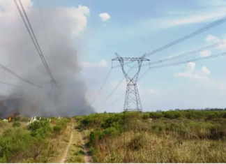 Un incendio dejó a medio país sin energía eléctrica