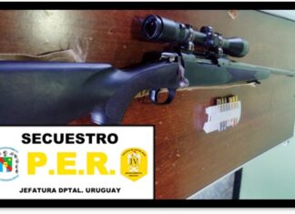 Secuestraron un arma de fuego en ruta 14