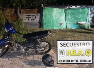 Recuperan moto robada hace una semana en ciudad