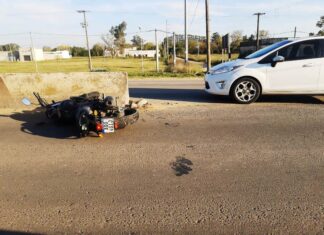 Un motociclista herido tras múltiple incidente vial