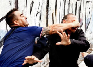 Sergio Berni fue agredido con golpes y piedrazos por compañeros del colectivero asesinado