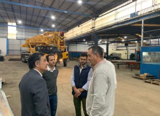 Oliva visitó una joven industria metalúrgica